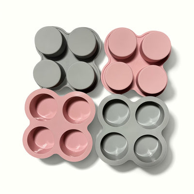1pc Non-Stick Cake Mold - Oven, Microwave & Dishwasher Safe Bakeware - Pastel Pink/, Heat Resistant up to, Easy Release & Clean, Space-Saving 4-Cavity Design for Home & Professional Kitchens - Ideal for Cakes, Cupcakes, Burge