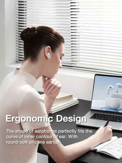 Wireless Earbuds: Touch Controls & HD Calling, Featuring Ultra-Long Battery, Noise Cancellation, and Seamless Wireless Connectivity - Ideal for Lifestyle & Gaming | Modern Aesthetic Design
