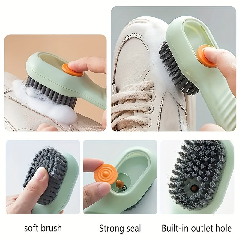 Shoe brush, multi-functional liquid shoe brush, household soft-bristle laundry brush, dedicated non-damaging shoe cleaning brush for shoes, commercial cleaning service/store-use shoe brush, suitable for all four seasons