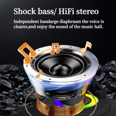 Wireless Speaker with Phone Holder, Stereo Sound, Mobile Phone Stand, Speaker with Non-Slip Base, Subwoofer Speaker - Perfect for Indoor and Outdoor Use, Desktop, Party - Ideal Gift for Family, and Friends - Suitable gifts fo