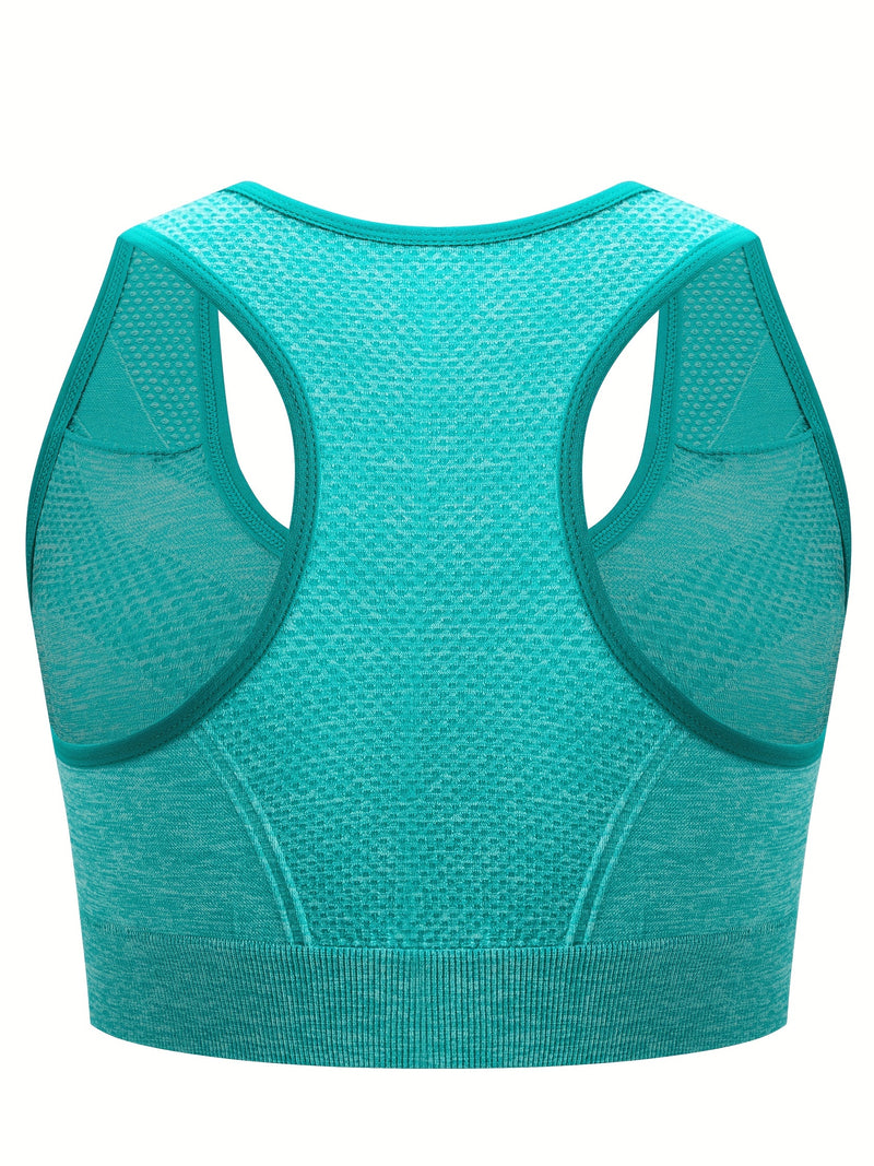 Front Hook Sports Bra Wireless Breathable High Elasticity Plus Size 3pcs