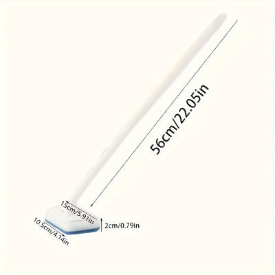 Long Handle Bathroom Wall and Floor Cleaning Brush with Removable Sponge Head - Ergonomic Durable Plastic Handle, Suitable for Tiles, Bathtubs, Mosaics Scrubbing - Multifunctional Household Cleaning Tool, No Electricity Requi