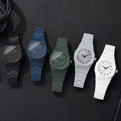 1pc Men'S Fashionable Quartz Watch with Arabic Numerals, Blue Dial & Black Strap - Stylish Minimalist Design, Battery-Powered, Non-Rechargeable, Includes Watch Box (Box Not Included), Everyday Timepiece, Sleek Watch Face, Dur