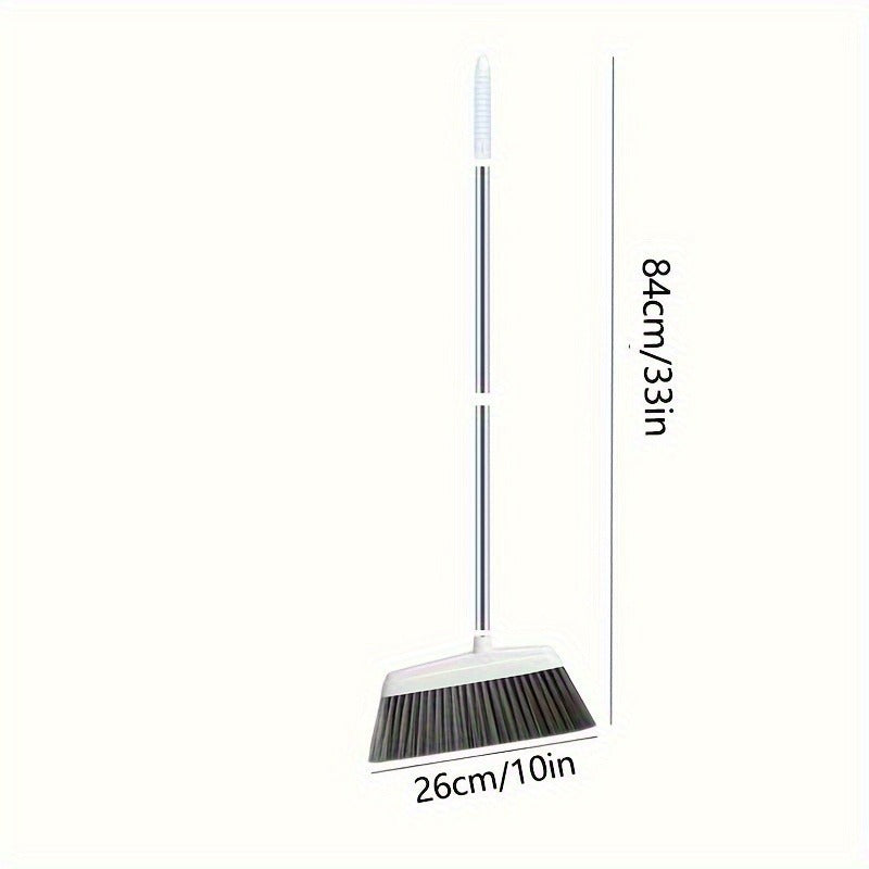 Professional Quality Stainless Steel Broom with Ergonomic Handle and Sturdy Plastic Head, Designed for Easy Sweeping and Convenient Storage, Suitable for Kitchen, Living Room, and Bedroom Floor Cleaning, Durable Essential Hou