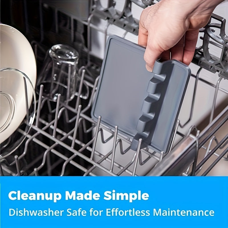 Kitchen Silicone Utensil Holder -, Durable Spoon Rest with Drip Mat - Heat-Resistant Spoon Holder for Stovetops - Spoon Rest for Kitchen Countertops - Support for Kitchen Tools And Utensils.