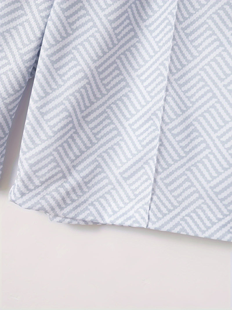 تي شيرت رجالي بأكمام قصيرة + شورت بدلة رياضية كاجوال باللون الأزرق