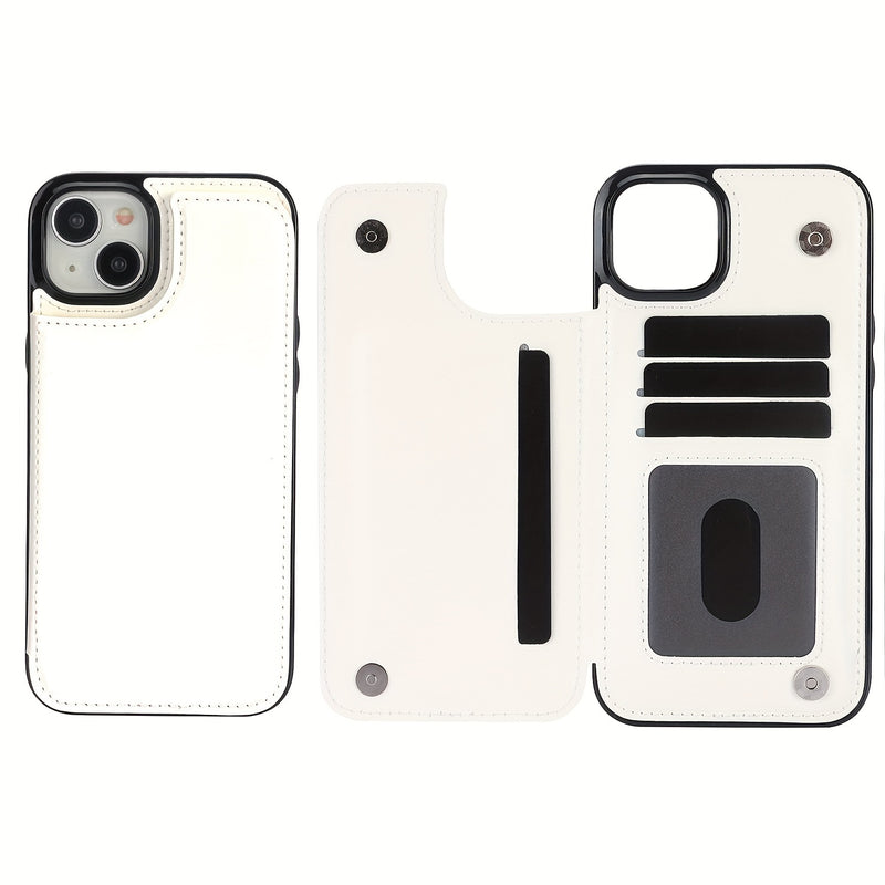 جراب iPhone قابل للطي من الجلد الصناعي عالي الجودة مع فتحات للبطاقات وحامل مقاوم للصدمات متوافق مع موديلات مختلفة بما في ذلك X XR XS Max 11 pro 12 pro 13 pro 14 15 16 SE 6 7 8 plus