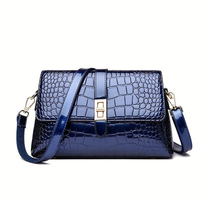 OGEHUAFEE Women'S Elegant Snake Print Synthetic Shoulder Bag - Detachable Strap, Button Closure, Nylon Lining, Black/Green/Burgundy for Casual & Formal Occasions, Versatile Crossbody Purse, Evening Handbag, Sophisticated Acce