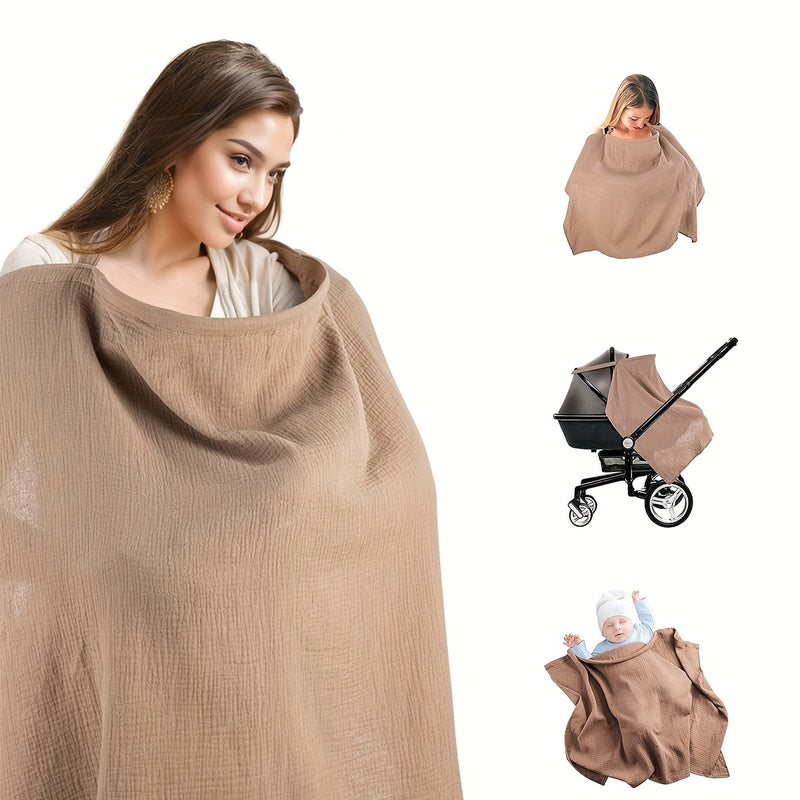 Mint Green Breathable Nursing Cover - Multi-Functional Lactation Cloth for Discreet Breastfeeding, Lightweight & Portable for Summer Use, Perfect for New Moms on the Go, Care Accessory | Versatile Nursing Cover | Lightweight