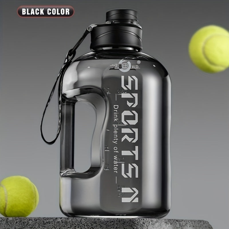 1700ml PC Portable Large Capacity Water Bottle With Scale, Suitable For Outdoor Sports, Fitness, Cycling, Gym Exercise, Gift For Men And Women