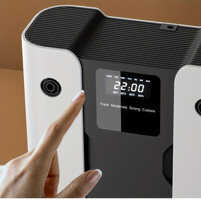 Waterless Essential Oil Diffuser for Home & Hotel, Spa, Office – Max 3000 sq ft Coverage, 2*160ml Capacity, Hotel Series Nebulizing Diffuser with Intelligent Aroma Air Dispersion, Wall-Mountable Design, Ultra-Quiet 35dB Whi