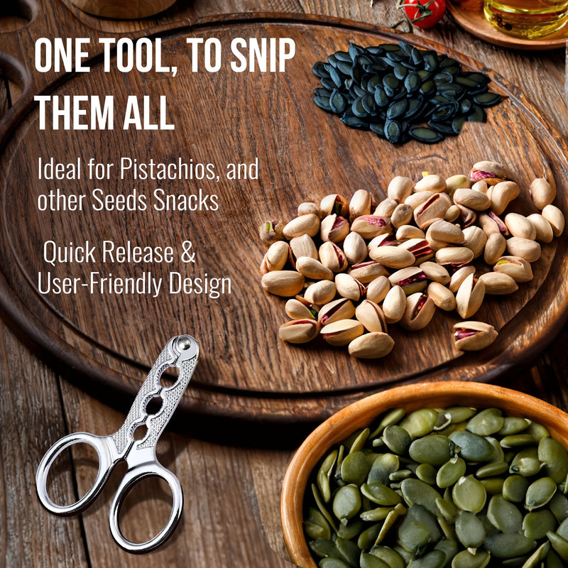 Stainless Steel Nutcracker Pliers, Durable Metal Seed Sheller & Walnut Cracker, Multi-Function Kitchen Tool