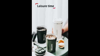1pc Coffee Cup, Insulation And Cold Insulation Portable European High-end Exquisite Latte Cup For Men And Women, High-end Sense Portable Cup