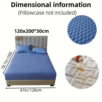 2/3pcs Set of Quilted Waterproof Bed Cover in Multiple Colors, Waterproof Mattress Protector, Bed Cover And Pillowcase Set, Non-Slip Full Coverage Bed Cover.