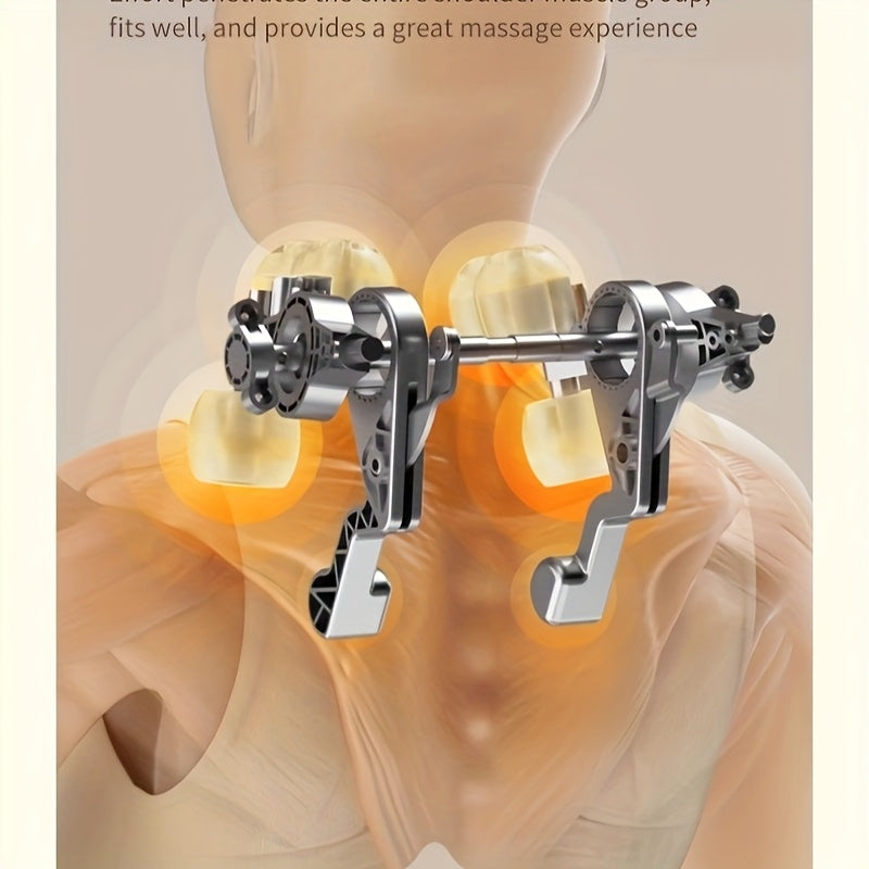 USB Rechargeable Neck Massager, Lumbar And Shoulder Massager, Automatic Cervical Kneader, Trapezius Muscle Massager.