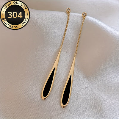 Hypoallergenic Stainless Steel Golden-Tone Teardrop Earrings, Fade-Resistant, Comfortable and Elegant, High-Quality Fashionable Women'S Jewelry for Daily Wear or Parties – A Delicate Gift for Her, Earring For Women, Earring