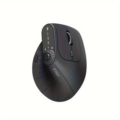 Ergonomic Mice Wireless Mouse with Function Adjustment Knob Vertical Gaming Mouse 2.4G Dual Mode Rechargeable Mouse for PC Laptop Tablet