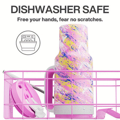 40oz Insulated Stainless Steel Tumbler with Dual Handles - Leakproof, PVC-Free, Perfect for Sports & Home Use