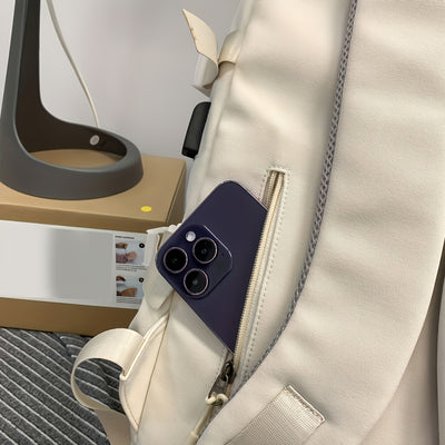 حقيبة ظهر HUOHUO كبيرة السعة للطلاب - قماش متين، حجرات متعددة، أحزمة قابلة للتعديل، مثالية للمدرسة والكلية والسفر، طراز غير رسمي، إغلاق بسحاب، حقيبة ظهر غير رسمية | حقيبة ظهر غير رسمية | قماش متين