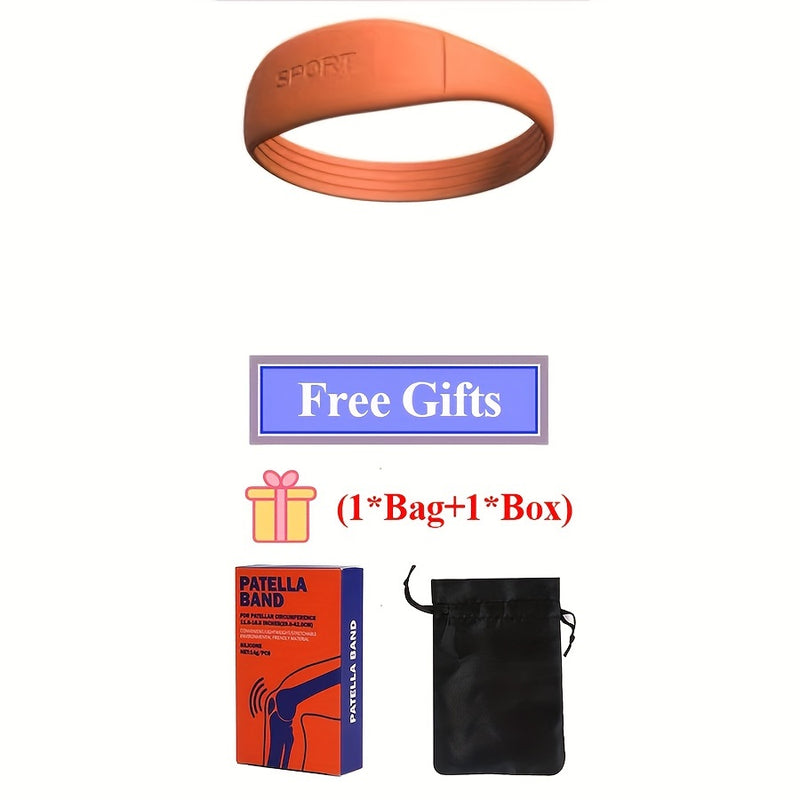 Silicone Patella Support Strap - Knee Stabilizer & Brace for Running, Basketball & Outdoor Sports - Includes Box & Bag