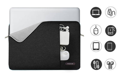 حقيبة كمبيوتر محمول فاخرة من قطعة واحدة - مقاس 13.0-15.6 بوصة مقاومة للماء، تمتص الصدمات، مضادة للخدش، مبطنة بشكل ناعم للأعمال والمدرسة والتنقل والسفر - هدية مثالية لعيد الحب والطلاب والمحترفين