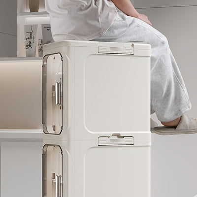 FOOYOO Slim Foldable Storage Organizer - 20.32cm Wide, Rolling Drawer for Kitchen & Bathroom, Over 3.2 Cubic Feet Capacity, Storage Drawer Units