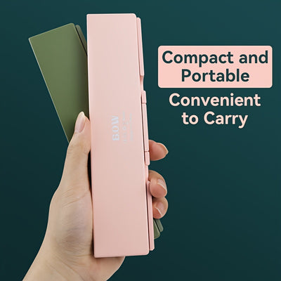 BOW Foldable Wireless BT Keyboard Mute, For Home And Office Use, Portable, Mobile Charging Keypad, With Mobile Phone And Tablet Holder, Capable Of Connecting Three Devices Simultaneously, Applicable To Android/Windows/iOS Mob