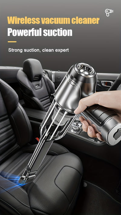 مكنسة كهربائية صغيرة لاسلكية متعددة الوظائف محمولة باليد، أداة تنظيف منزلية رطبة وجافة، مكنسة كهربائية داخلية للسيارة