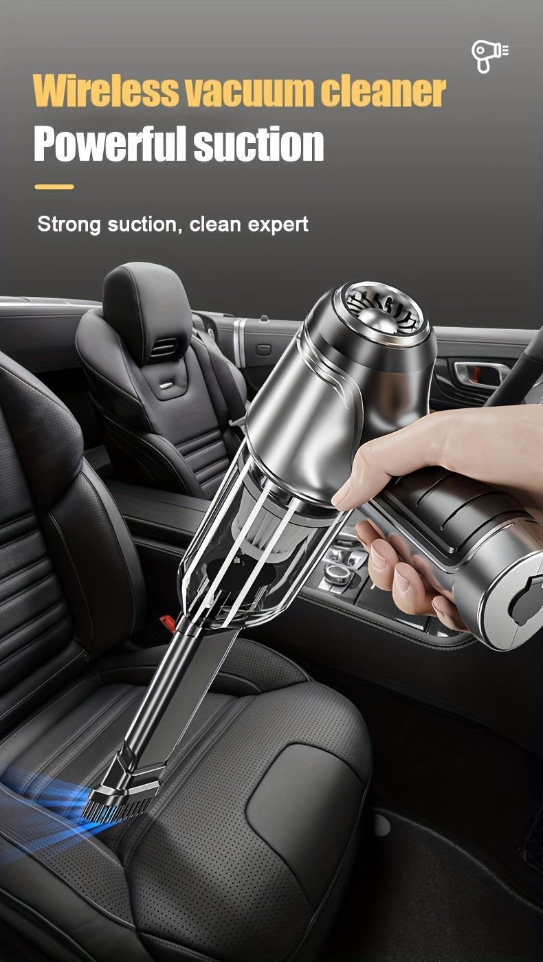 مكنسة كهربائية صغيرة لاسلكية متعددة الوظائف محمولة باليد، أداة تنظيف منزلية رطبة وجافة، مكنسة كهربائية داخلية للسيارة