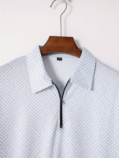 تي شيرت رجالي بأكمام قصيرة + شورت بدلة رياضية كاجوال باللون الأزرق