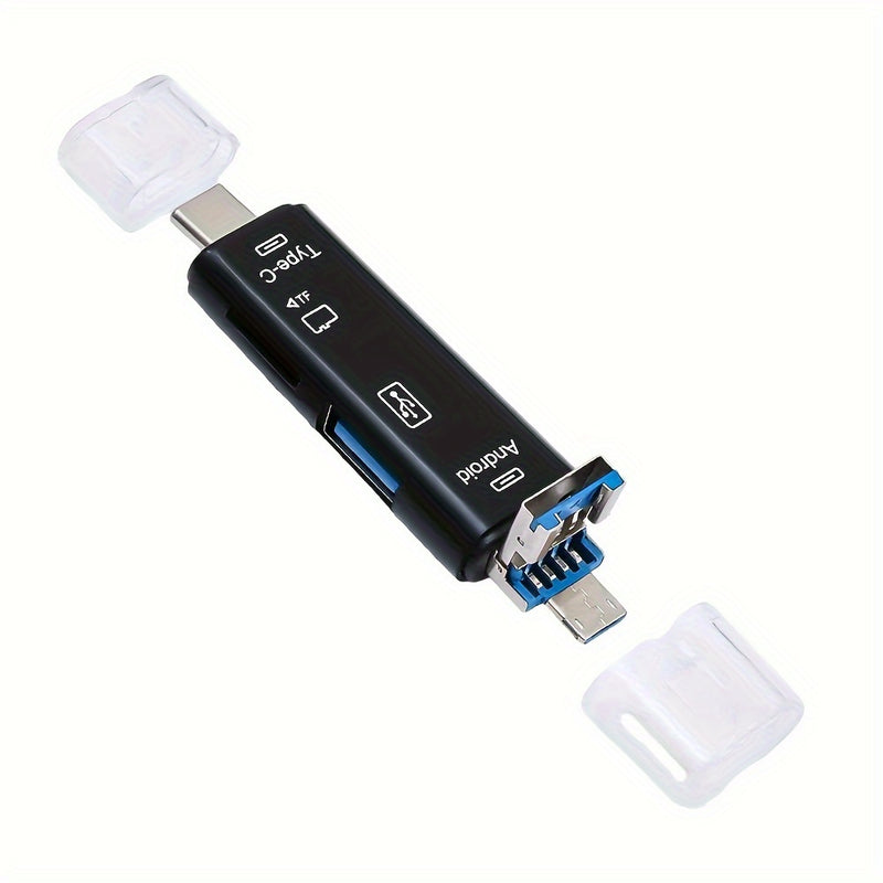 Computer Android Mobile Phone Type C Universal Otg Card Reader 5-1 High Speed Multi-in-one Camera Tf Card Usb Flash Drive Mini