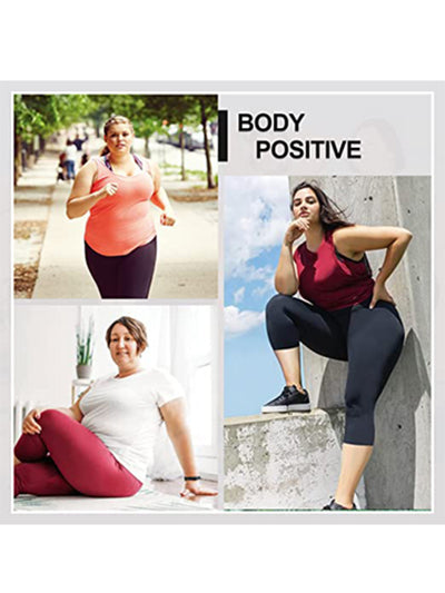 بنطال ليجنز كابري نسائي بمقاس كبير، خصر مرتفع للتحكم في البطن، مطاط 4 مرات، تفاصيل جيوب، أسود سادة، نسيج محبوك، بوليستر 92%، سباندكس 8%، 210 جم/م²، بنطال يوغا ضيق مناسب لجميع المواسم