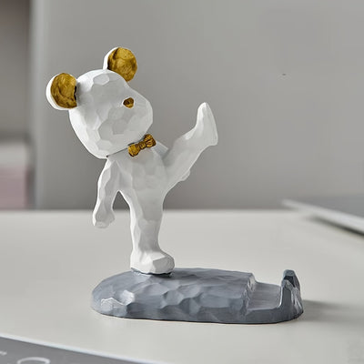 Bear Mobile Phone Bracket, Cartoon Bear Bracket, Creative Mobile Phone Tablet Bracket, Bear Decoration Ornament