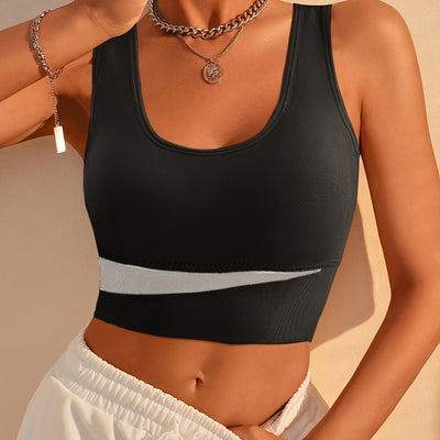 Women's Racerback Sports Bra, Wireless Seamless Comfort, High-Support For sporty Running Fitness, Athletic Tank Crop Top