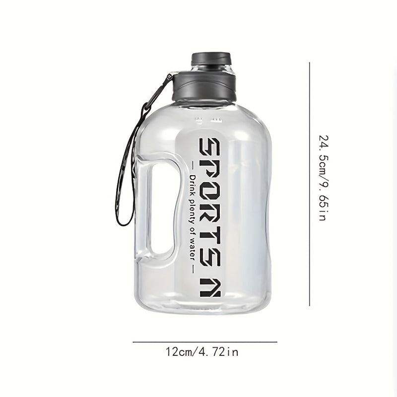1700ml PC Portable Large Capacity Water Bottle With Scale, Suitable For Outdoor Sports, Fitness, Cycling, Gym Exercise, Gift For Men And Women