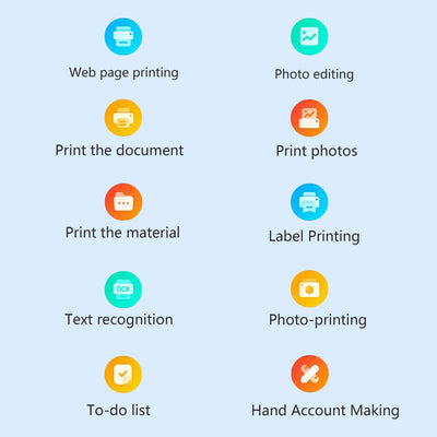 Photo Printer Smart Label Printer Mini Multi-function Portable Photo Printer Sticky Notes Note Code Text List Thermal Printer Ink-free Printer Small Mobile Phone Photo Album Printer