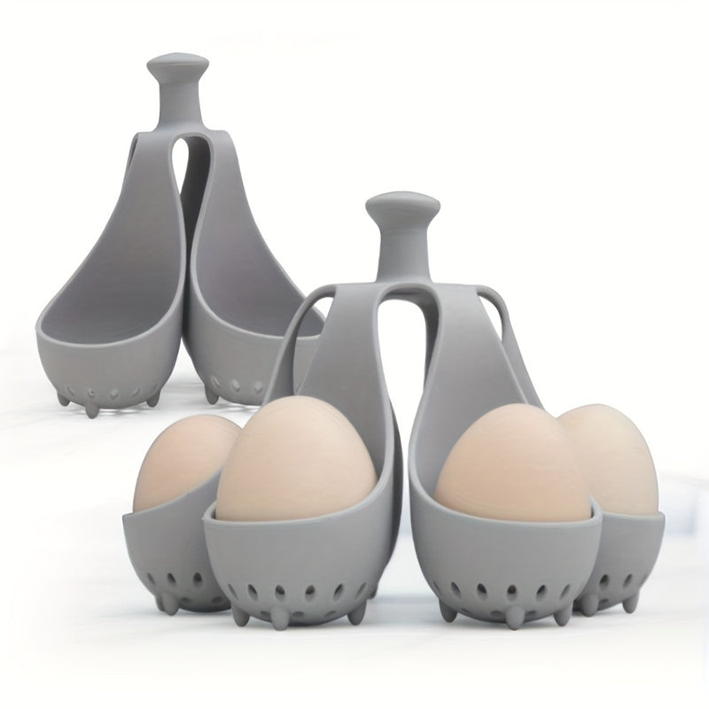 4/6 Heads High-Temperature  Silicone Egg Cooker for Home Kitchen, a  Tool for Steaming Eggs for Family Breakfast.
