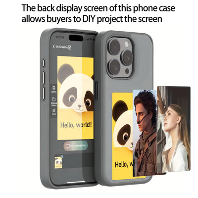 Diy Display Screen Mobile Phone Case For Iphone, Personalized For Smart Silicone Cover, Fits 15/14 Pro Max/Pro, No Battery Required, Protective Ink Display Case