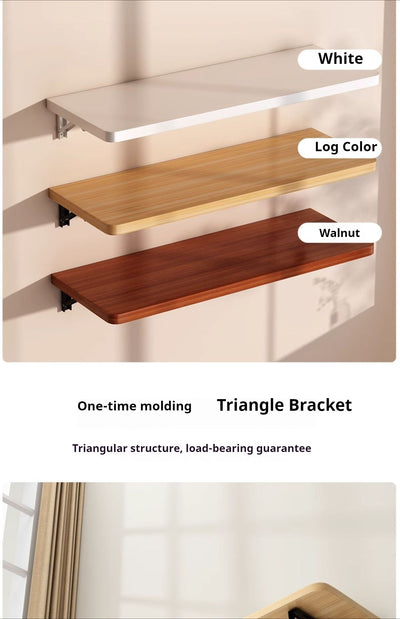 Space-Saving White Wooden Wall-Mounted Folding Desk - Adjustable & Foldable Computer Monitor and Laptop Stand with Cork Material, Ideal for Home & Office Organization, Perfect for Kitchen, Dorms