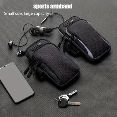Outdoor Sports Armband - Universal Adjustable Sports Arm Case for Running, Hiking, Cycling, and Travel - Multi-Functional Mobile Phone Arm Bag