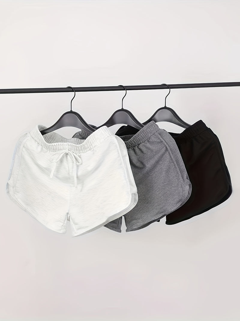 Targeted Three-piece Sports Shorts, Suitable for Yoga, Running, Fitness, Casual Sports Shorts