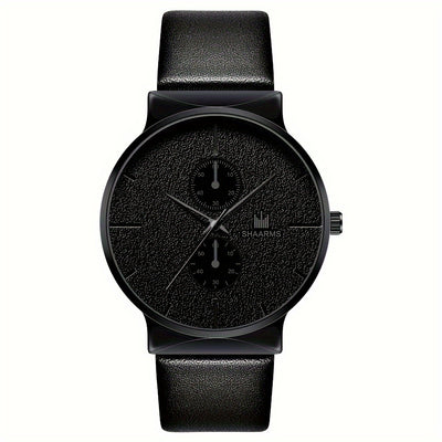 2pcs/set, Fashion Men's Simple Business Quartz Watch & Bracelet Set, Ideal Choice For Gifts