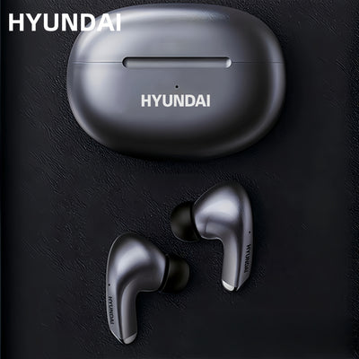 HYUNDAI 2025 Hot Selling Wireless Wireless Earbuds - Low Latency, Long Battery Life, Sound Isolation, with Mic for Gaming, Sports, and Music, Touch Control, USB-C Charging, Semi-Open Back Design, Condenser Microphone, Ideal f