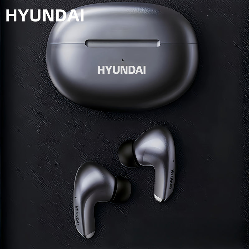 HYUNDAI 2025 Hot Selling Wireless Wireless Earbuds - Low Latency, Long Battery Life, Sound Isolation, with Mic for Gaming, Sports, and Music, Touch Control, USB-C Charging, Semi-Open Back Design, Condenser Microphone, Ideal f