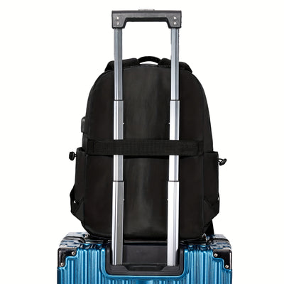 [Lightweight Double Shoulder Laptop Backpack] Men's Fashion Solid Color Simple Double Shoulder Backpack Lightweight Backpack Sports Travel Commuting Laptop Backpack Student Backpack