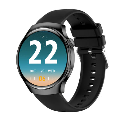 Men's Outdoor Sports Smartwatch - Wireless Calling, Full Touch HD Screen, Multiple Sport Modes, Step and Calorie Counter, USB Rechargeable Silicone Strap - Ideal Gift for Him, Communication Device | Round Face Watch with Wall