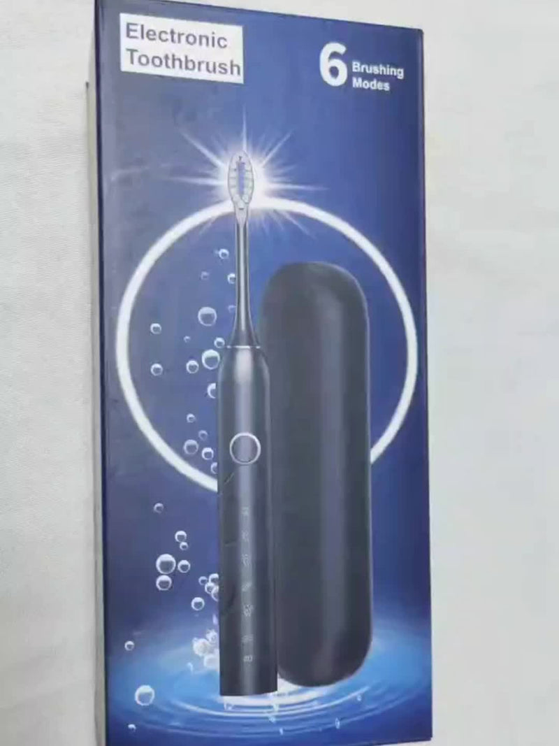 Adult Sonic Electric Toothbrush 8 Brush Head Set, Includes Storage Box + Toothbrush Holder, 6 Cleaning Modes, Smart Timer, Suitable for Sensitive Gums, Travel Outdoor, Life, USB Charging, 2025 Christmas Gift, New Year, Valent
