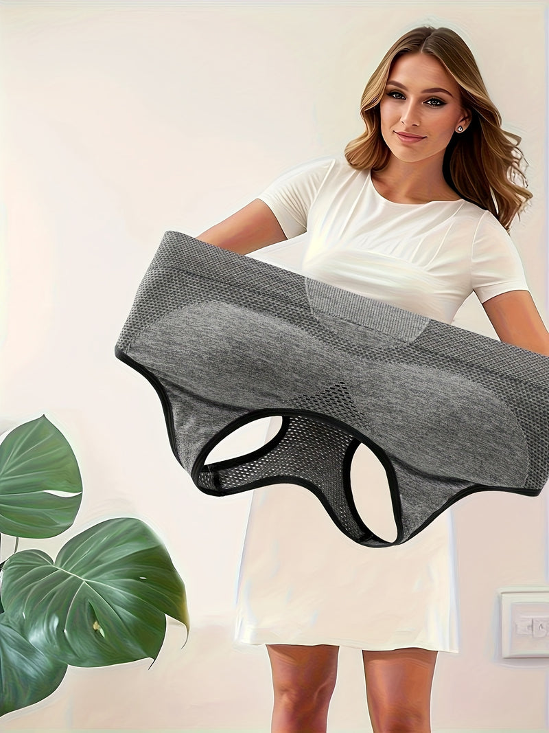 Breathable Plus Size Sports Bra Without Steel Ring, Seamless Hollow Mesh Thin Sports Yoga Bra