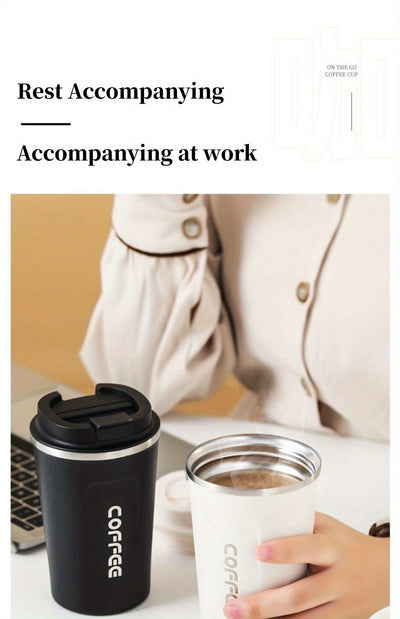 1pc Coffee Cup, Insulation And Cold Insulation Portable European High-end Exquisite Latte Cup For Men And Women, High-end Sense Portable Cup