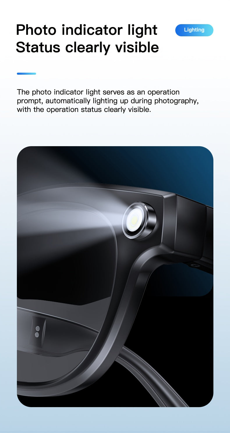 Q8 360° Surround Sound & HD Speakers Glasses with 360° Audio, HD Audio Quality, Dual-Channel Stereo Design, 360° Surround Sound Experience